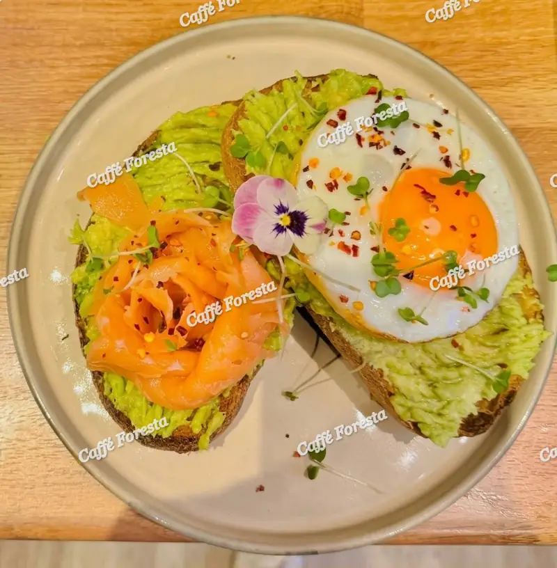Avocado Salmon With Extra Fried Eggs